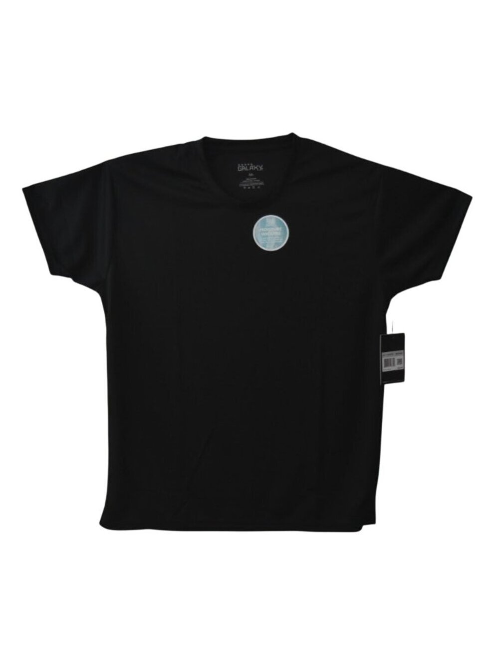 Galaxy By Harvic Mens Medium Black Moisture Wicking Athletic T Shirt New
